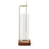 Anti-Ash Incense Holder  Glass Incense Burner with Wooden Base Meditation Yoga Spa Room Decor