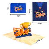 3D Fathers Day Pop Up Card with Insert for Dad Daddy Style 1