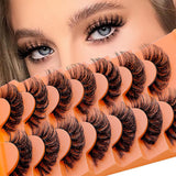 28 Pairs Full Volume False Eyelashes Natural Cat Eye Look