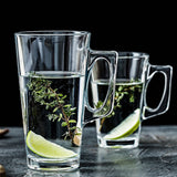 2 PCS 440ml Thick Glass Mugs for Juice Drinks Wine for Home and Office
