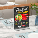 3 Pcs Acrylic Sign Holders Clear Menu Stand Vertical Flyer Display