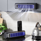 Rechargeable Bladeless Tower Fan USB for Wall Floor Desk Use Grey