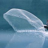 2.4-3.6M Fishing Cast Net Quick Throw Nylon Mesh Drawstring Chain Bottom Spread