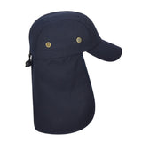 Extended Visor Sun Hat Baseball Cap for Summer with Wide Brim Blue
