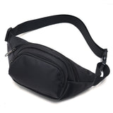 Casual Chest Bag Multi-Pocket Waist Bag for Sports Traveling Workout Black
