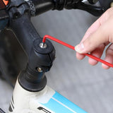 9Pc Hex Key Set with CRV Steel for Car and Motorcycle Repair Red