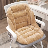 Backrest Seat Cushion with Ties High Back Seat Chair Pad for Office Gaming Chair Camel