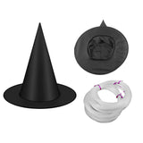 12Pcs Halloween Witch Hats – Wizard Costume Accessories with Nylon Rope