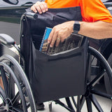 Wheelchair Storage Bag Large Capacity Organizer with Hook and Loop Closure for Mobility Aid