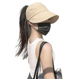 2PCS Wide Brim Quick Dry Foldable Sun Hat with Ponytail Opening and Hook