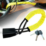 Car Steering Wheel Lock Adjustable Security Lock Device with 3 Keys Yellow