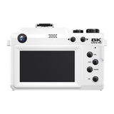 8K Digital Camera 18X Zoom Dual Lens Camera for for Video White