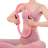 Pilates Ring Resistance Training Tool Yoga Exercise Magic Circle Grip Pink