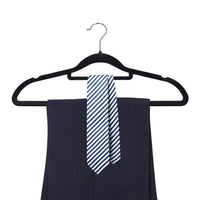 10Pcs Flocked Clothes Hanger Anti-Slip Hanger with 360 Degrees Swivel Hook for Suits Dresses Shirts Black