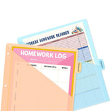 8PCS Plastic Binder Dividers with Tabs A4 Subject Dividers for Student Teacher