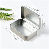 6PCS Metal Hinged Tin Box Container Portable Small Storage Container Case Small