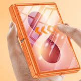 Shock Resistant Phone Case Compatible With Galaxy Z Fold 8 with Screen Protector Orange