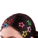 100PCS Colorful Y2K Star Snap Hair Clips and Barrettes