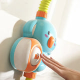 Baby Bath Shower Head Kid Shower Sprinkler Shower Water Spray Bathtub Fountain Toy Blue Elephant