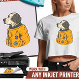 20Pcs A4 Heat Transfer Paper for Inkjet Printers White Sheets for Custom T-Shirts Tote Bags DIY Fabric Crafts