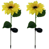 2 Pack Solar Sunflower Garden Lights Outdoor LED Flower Stake Lights for Yard Patio Pathway Lawn Balcony Decoration