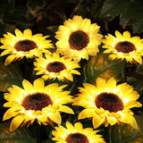 2 Pack Solar Sunflower Garden Lights Outdoor LED Flower Stake Lights for Yard Patio Pathway Lawn Balcony Decoration