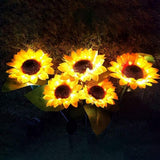 2 Pack Solar Sunflower Garden Lights Outdoor LED Flower Stake Lights for Yard Patio Pathway Lawn Balcony Decoration