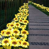 2 Pack Solar Sunflower Garden Lights Outdoor LED Flower Stake Lights for Yard Patio Pathway Lawn Balcony Decoration