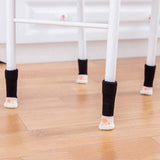 32Pcs Set Cat Paw Style Slip-On Chair Leg Socks Soft Acrylic Furniture Protectors for Hardwood Tile Floors