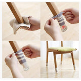 32Pcs Set Cat Paw Style Slip-On Chair Leg Socks Soft Acrylic Furniture Protectors for Hardwood Tile Floors