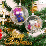 10Pcs DIY Plastic Christmas Ball Clear Xmas Tree Hanging Ball Xmas Tree Decor Ornaments