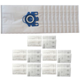 10PCS Vacuum Cleaner Bags with 10 Filters Compatible with Miele GN Series Replacement Dust Bags Set