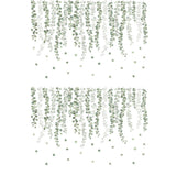 2Pcs Self-adhesive Removable Green Leaves Plant Wall Sticker Home Decor