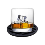 6Pcs Silicone Drink Coasters Non-Slip Cup Coasters Table Protection Mats for Home Kitchen Bar Black