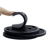 6Pcs Silicone Drink Coasters Non-Slip Cup Coasters Table Protection Mats for Home Kitchen Bar Black