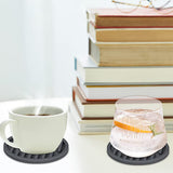 6Pcs Silicone Drink Coasters Non-Slip Cup Coasters Table Protection Mats for Home Kitchen Bar Grey