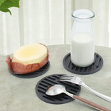 6Pcs Silicone Drink Coasters Non-Slip Cup Coasters Table Protection Mats for Home Kitchen Bar Grey