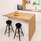 2Pcs Stretch Round Bar Stool Cushion Covers Seat Covers Seat Slipcovers Black