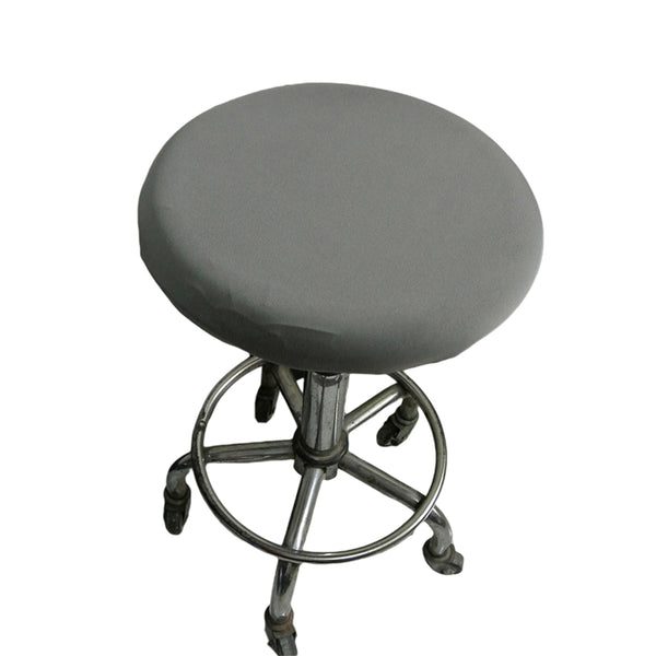 2Pcs Stretch Round Bar Stool Cushion Covers Seat Covers Seat Slipcovers Grey