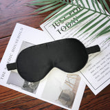 Mulberry Silk Sleeping Eye Mask Soft Breathable Blackout Eyeshade Black