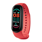 Smart Bracelet Fitness Tracker with Bluetooth Call SMS Notifications Red