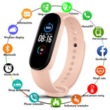 Smart Bracelet Fitness Tracker with Bluetooth Call SMS Notifications Pink