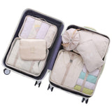 Set of 10pcs Travel Packing Cubes Storage Pouches Luggage Organizers