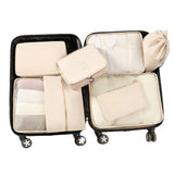 Set of 10pcs Travel Packing Cubes Storage Pouches Luggage Organizers