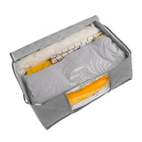 2 Pack Under Bed Storage Bags Foldable Non-Woven Fabric Clothes Organizer with Clear Window for Bedding Blankets Toys Clothing