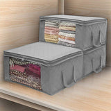2 Pack Under Bed Storage Bags Foldable Non-Woven Fabric Clothes Organizer with Clear Window for Bedding Blankets Toys Clothing