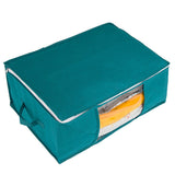 2 Pack Under Bed Storage Bags Foldable Non-Woven Fabric Clothes Organizer with Clear Window for Bedding Blankets Toys Clothing
