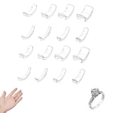 16Pcs Transparent Ring Size Adjusters 8-Size Soft Ring Reducers for Men Women
