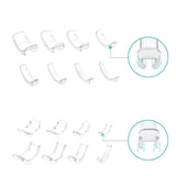 16Pcs Transparent Ring Size Adjusters 8-Size Soft Ring Reducers for Men Women
