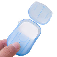 10 Boxes Portable Disposable Thin Soap Sheets Travel Hiking Washing Hand Bath Toiletry Soap Thin Sheets